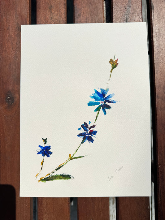Chicory No. 2 Original Watercolor Art