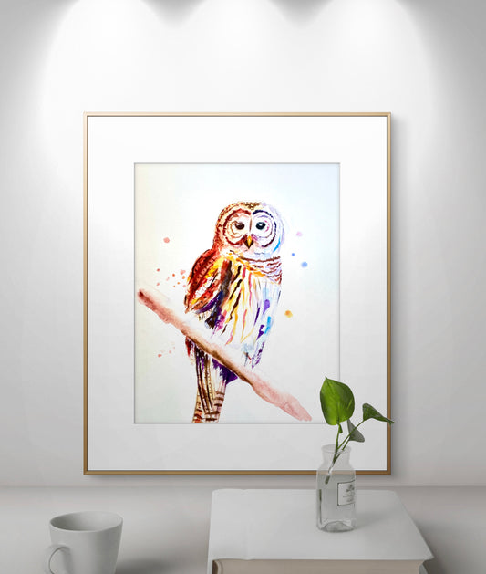 Barred Owl Original Watercolor Art