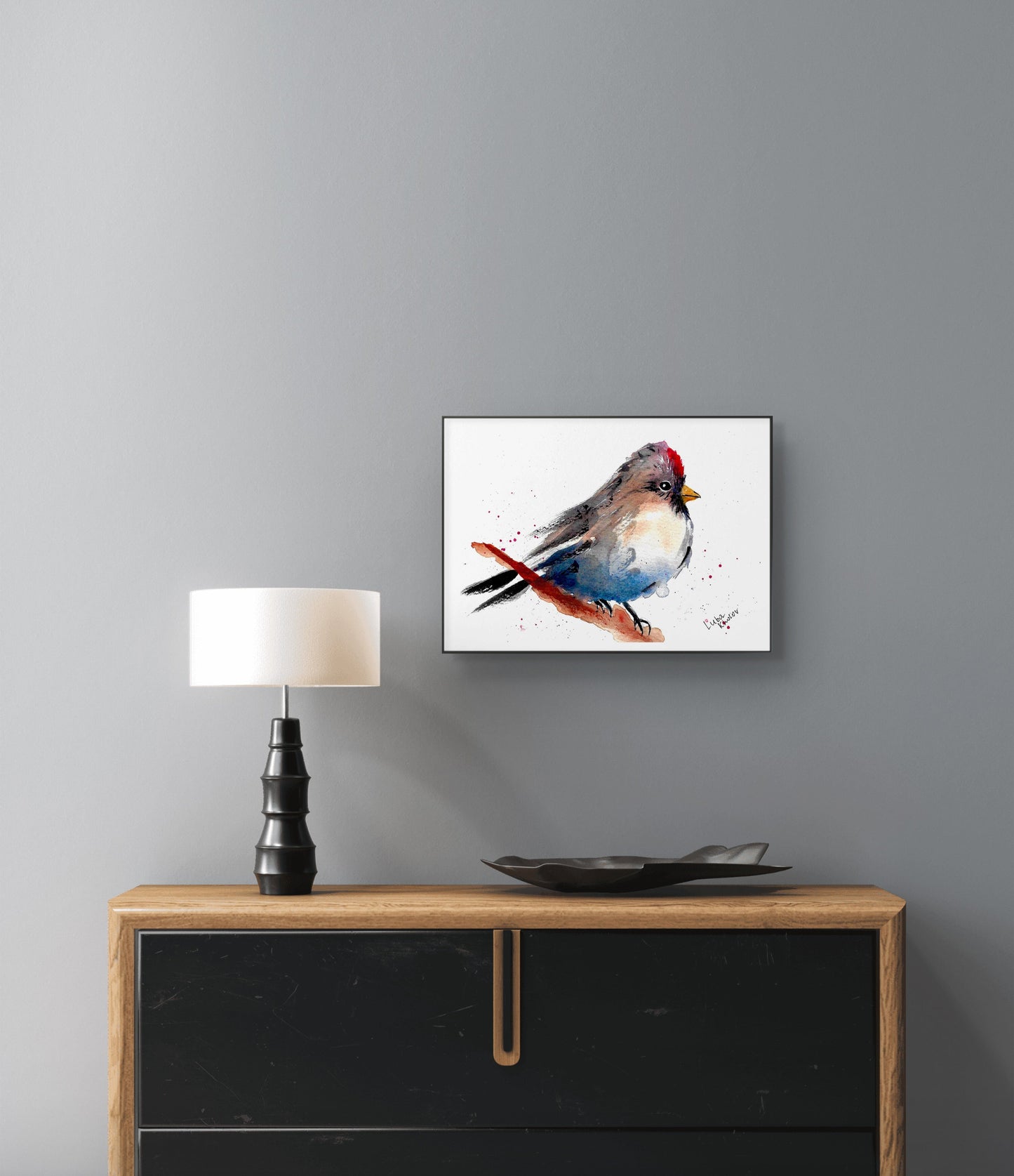 Common Redpoll Female Original Watercolor Art – Birds of NYC