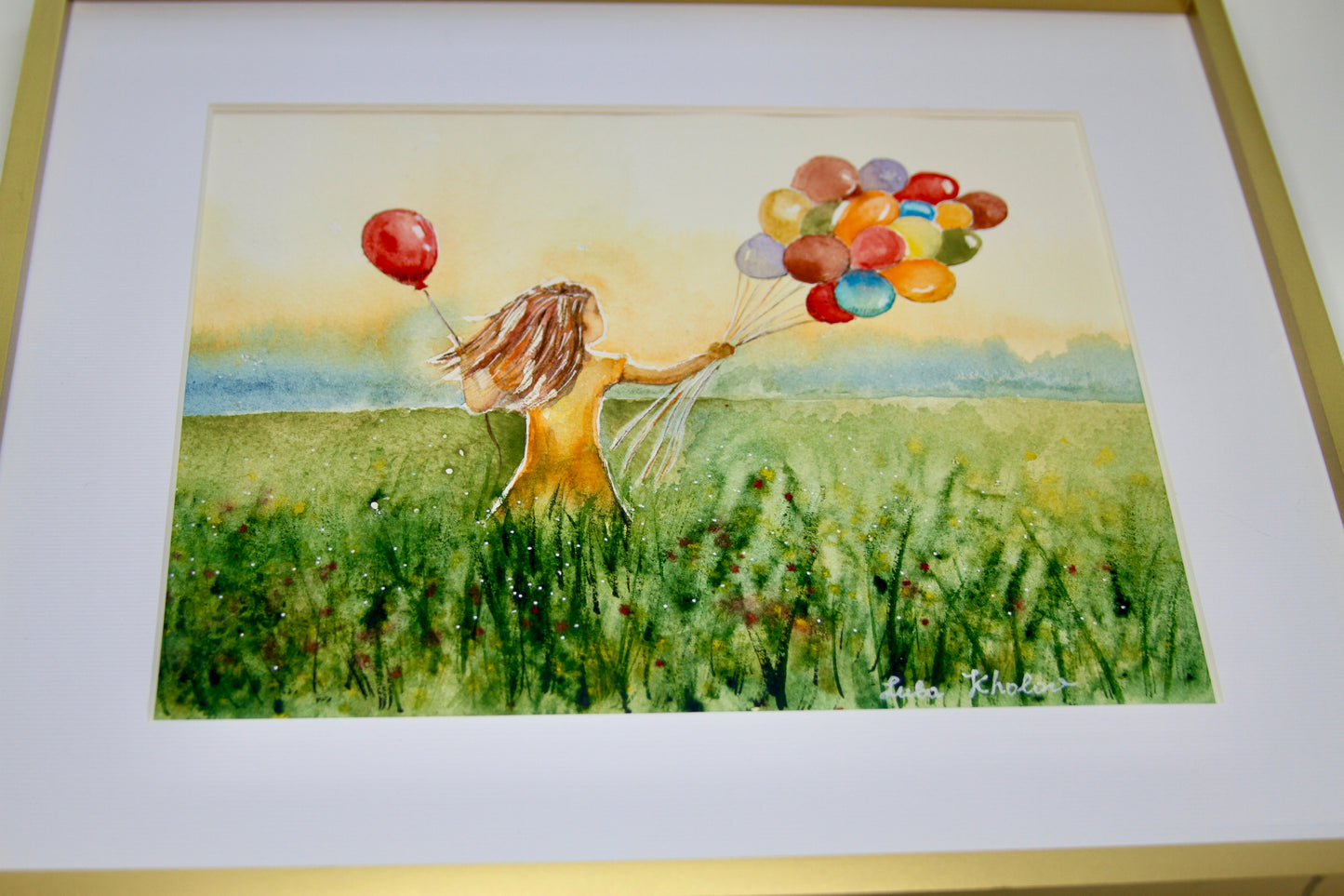 June Girl Original Watercolor Art