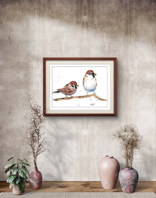 House Sparrows Art Print – Birds of NYC