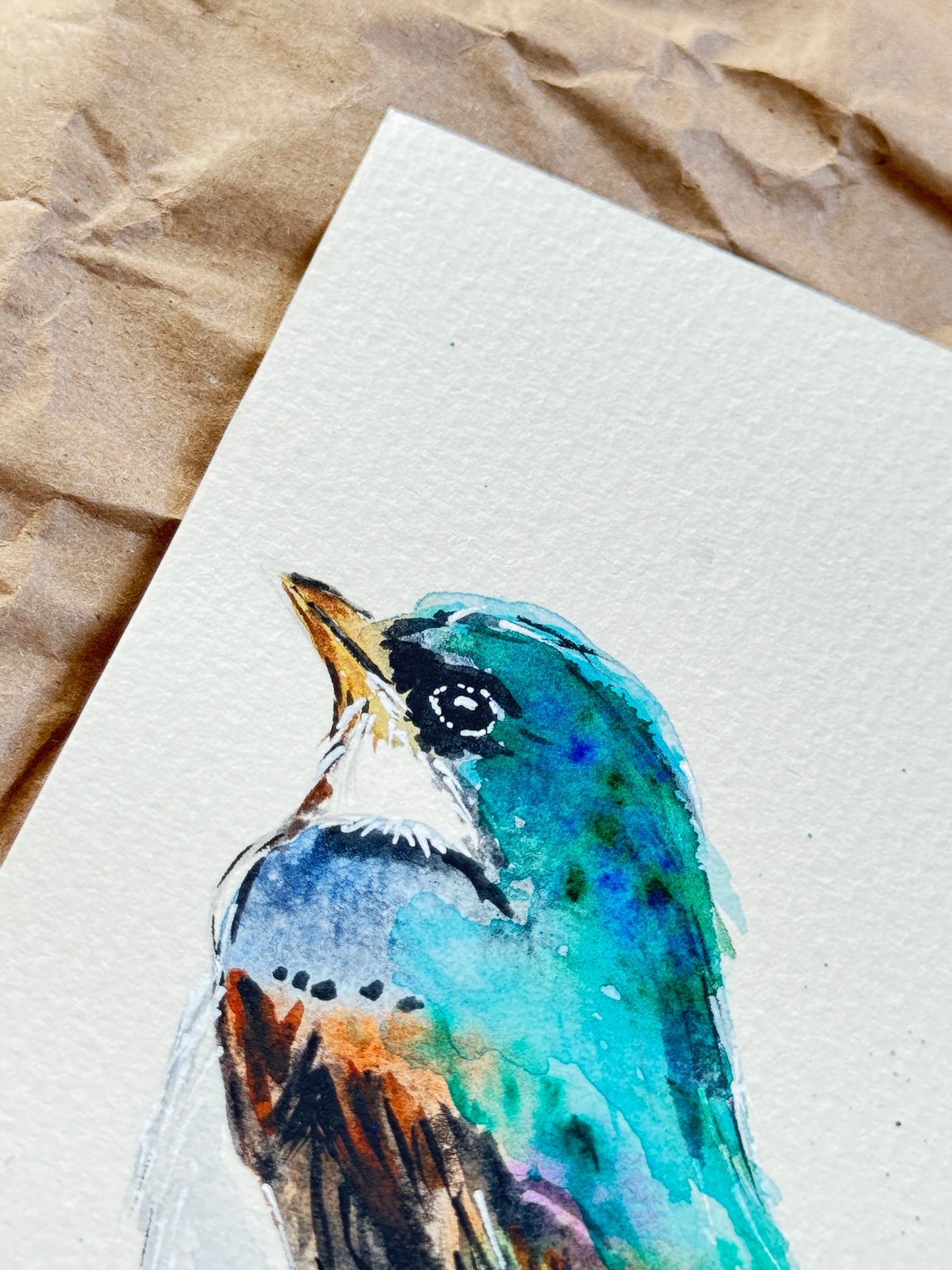 Tree Swallow Original Watercolor Art – Birds of NYC
