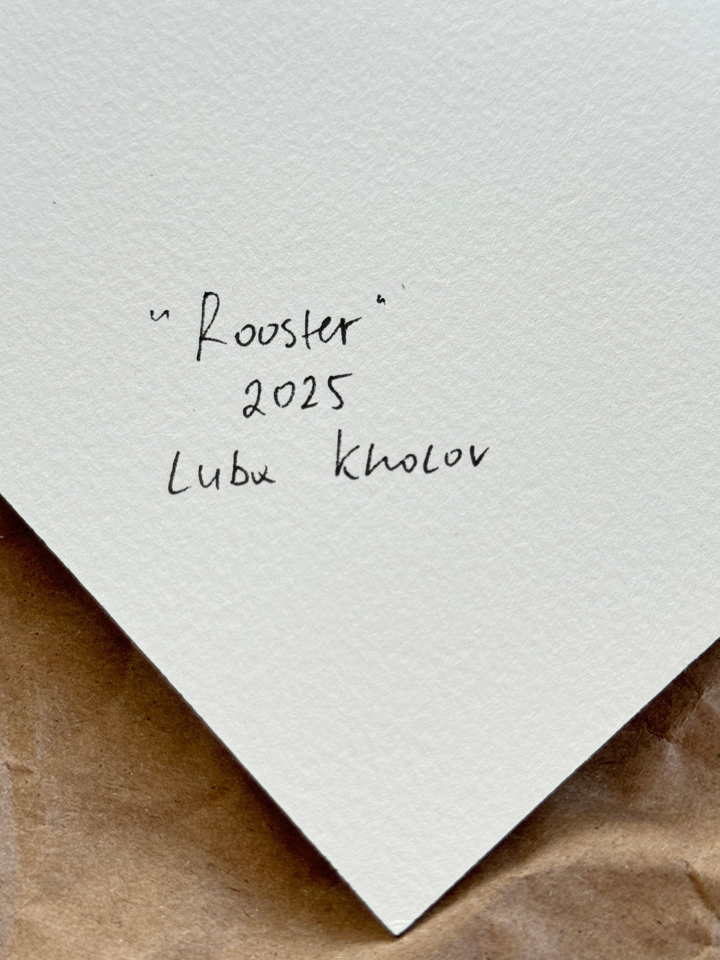 Rooster Original Watercolor Art – Birds of NYC