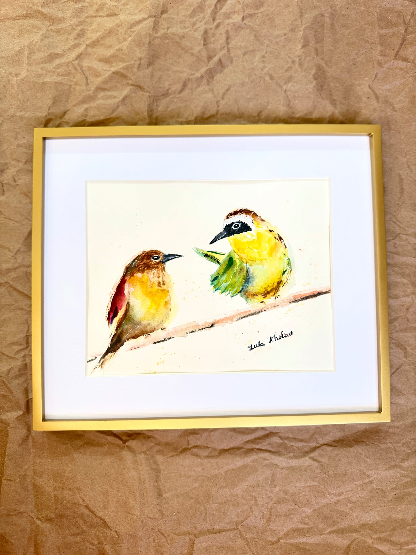 Common Yellowthroat Couple in Conversation