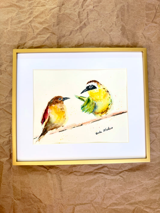 Common Yellowthroat Couple Art Print
