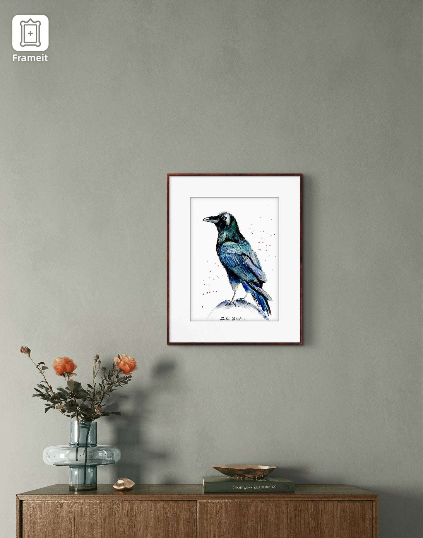 Raven Original Watercolor Art - Birds of NYC