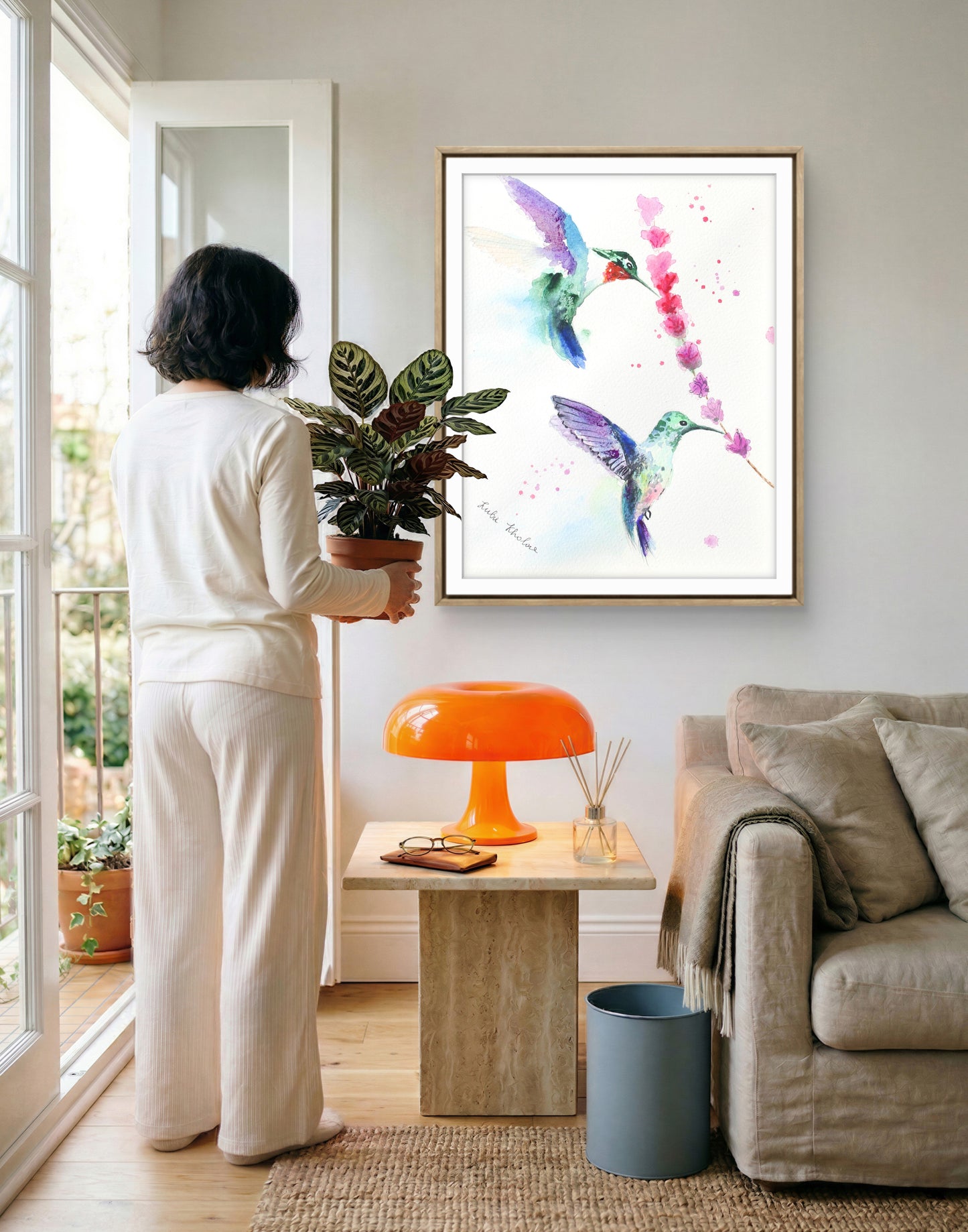 Hummingbird Couple Art Print – Birds of NYC