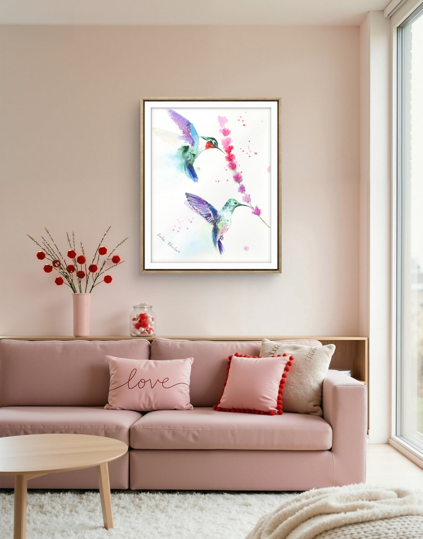 Hummingbird Couple Art Print – Birds of NYC
